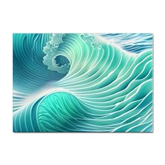 Pink Sky Blue Ocean Waves Sticker A4 (100 Pack) by GardenOfOphir