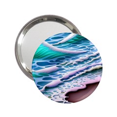 Shore Blue Ocean Waves 2 25  Handbag Mirrors by GardenOfOphir