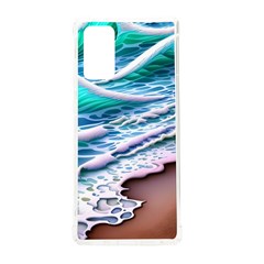Shore Blue Ocean Waves Samsung Galaxy Note 20 Tpu Uv Case by GardenOfOphir