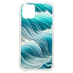 Pastel Blue Ocean Waves Iii Iphone 12 Mini Tpu Uv Print Case	 by GardenOfOphir
