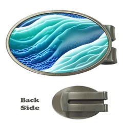 Pastel Beach Wave I Money Clips (oval)  by GardenOfOphir