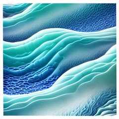 Pastel Beach Wave I Wooden Puzzle Square