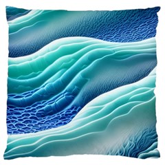 Pastel Beach Wave I Large Cushion Case (two Sides) by GardenOfOphir