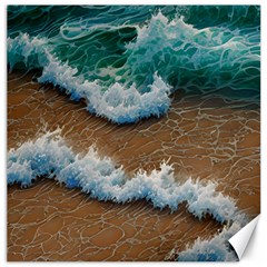 Abstract Waves Summertime On The Sea Canvas 12  X 12  by GardenOfOphir