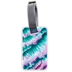 Summer Waves In Pink Iii Luggage Tag (one Side) by GardenOfOphir