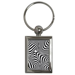 Pattern Geometric Lines Shapes Design Art Key Chain (Rectangle)