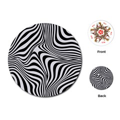 Pattern Geometric Lines Shapes Design Art Playing Cards Single Design (Round)