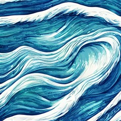 Abstract Blue Ocean Waves Play Mat (rectangle) by GardenOfOphir
