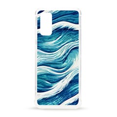 Abstract Blue Ocean Waves Samsung Galaxy S20 6 2 Inch Tpu Uv Case by GardenOfOphir