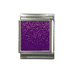 Purple Glittery Backdrop Scrapbooking Sparkle Italian Charm (13mm)