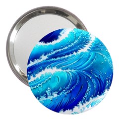 Simple Blue Ocean Wave 3  Handbag Mirrors by GardenOfOphir