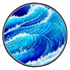 Simple Blue Ocean Wave Wireless Fast Charger(black) by GardenOfOphir