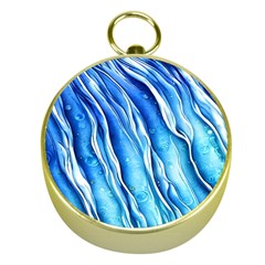 Nature Ocean Waves Gold Compasses by GardenOfOphir