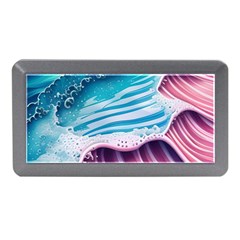 Pink Wave Crashing On The Shore Memory Card Reader (mini) by GardenOfOphir