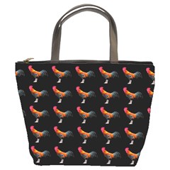 Background Pattern Chicken Fowl Cockerel Livestock Bucket Bag