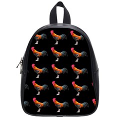 Background Pattern Chicken Fowl Cockerel Livestock School Bag (small)