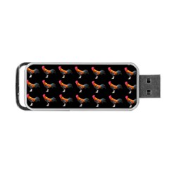 Background Pattern Chicken Fowl Cockerel Livestock Portable Usb Flash (one Side)