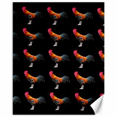 Background Pattern Chicken Fowl Cockerel Livestock Canvas 11  X 14 