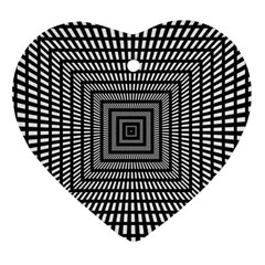 Focus Squares Optical Illusion Background Pattern Ornament (heart)