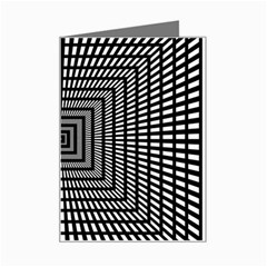 Focus Squares Optical Illusion Background Pattern Mini Greeting Card by Ravend