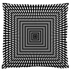 Focus Squares Optical Illusion Background Pattern Large Premium Plush Fleece Cushion Case (two Sides) by Ravend