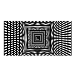 Focus Squares Optical Illusion Background Pattern Satin Shawl 45  X 80 