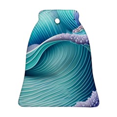 Pastel Sea Waves Bell Ornament (two Sides) by GardenOfOphir