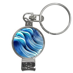 Sunny Ocean Wave Nail Clippers Key Chain by GardenOfOphir