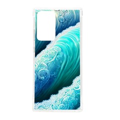 Abstract Waves In Blue And Green Samsung Galaxy Note 20 Ultra Tpu Uv Case by GardenOfOphir