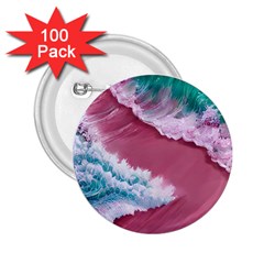 Ocean Waves In Pink 2 25  Buttons (100 Pack)  by GardenOfOphir