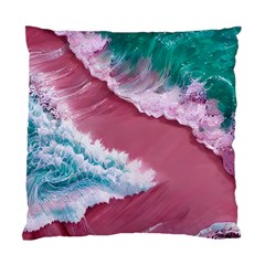 Ocean Waves In Pink Standard Cushion Case (two Sides) by GardenOfOphir