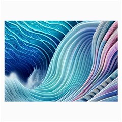 Ocean Waves Pastel Large Glasses Cloth by GardenOfOphir