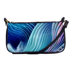 Ocean Waves Pastel Shoulder Clutch Bag by GardenOfOphir