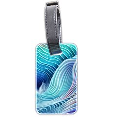 Ocean Waves Pastel Luggage Tag (two Sides) by GardenOfOphir