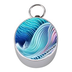 Ocean Waves Pastel Mini Silver Compasses by GardenOfOphir