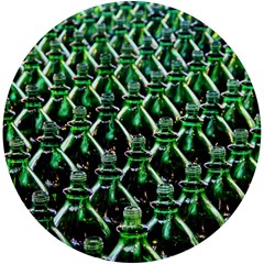 Bottles Green Drink Pattern Soda Refreshment Uv Print Round Tile Coaster