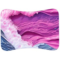 Abstract Pink Ocean Waves Velour Seat Head Rest Cushion by GardenOfOphir