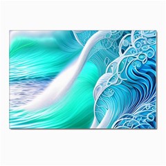 Pastel Simple Wave Postcards 5  X 7  (pkg Of 10) by GardenOfOphir