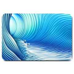 Nature s Beauty; Ocean Waves Large Doormat by GardenOfOphir