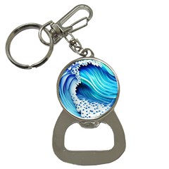 Blue Water Reflections Bottle Opener Key Chain by GardenOfOphir