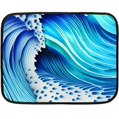 Blue Water Reflections Fleece Blanket (mini) by GardenOfOphir