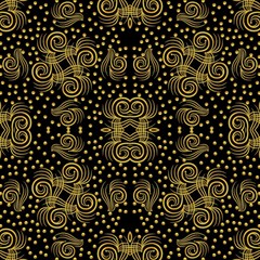 Pattern Seamless Gold 3d Abstraction Ornate Play Mat (square)