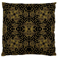 Pattern Seamless Gold 3d Abstraction Ornate Large Cushion Case (one Side)