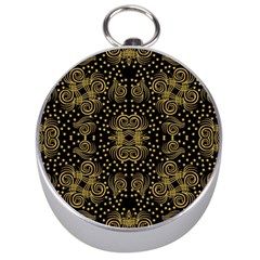 Pattern Seamless Gold 3d Abstraction Ornate Silver Compasses