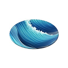 Simple Summer Wave Pattern Sticker Oval (100 Pack) by GardenOfOphir