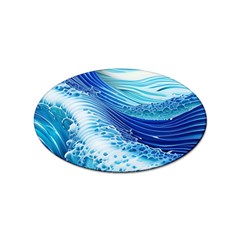 Water Waves Sticker Oval (100 Pack) by GardenOfOphir