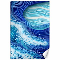 Water Waves Canvas 20  X 30  by GardenOfOphir