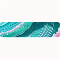 Pink Ocean Waves Large Bar Mat by GardenOfOphir