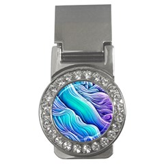 Ocean Waves In Pastel Tones Money Clips (CZ) 