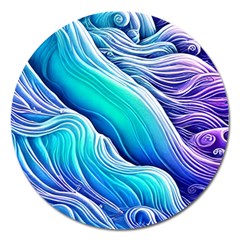 Ocean Waves In Pastel Tones Magnet 5  (Round)